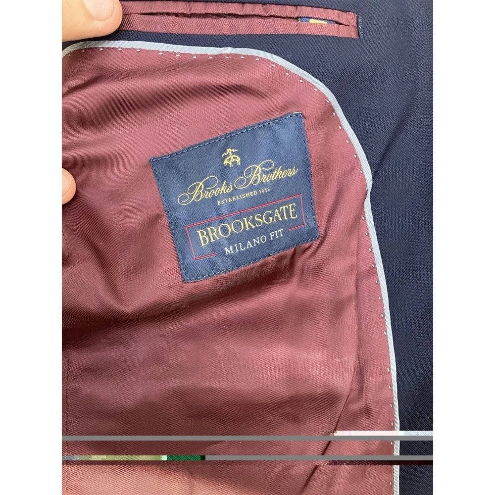 Brooks Brothers Blazer Mens 40R Navy Wool  Sport Coat Vitale Barberis Classic